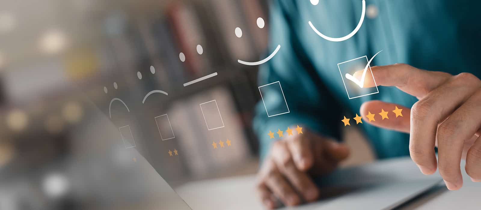 Kundenzufriedenheitsumfrage in einer Online-Anwendung